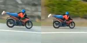 Udah Kayak Superman, Cewek Racing Ini Motoran Pakai Gaya Tengkurap