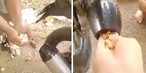 Viral! Bikin Popcorn Pakai Knalpot Motor, Warganet: Popcorn Rasa Karbon Monoksida