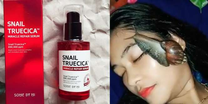 Tempelkan Siput Asli Di Wajah, Wanita Ini Coba Manfaat Snail Turcica Langsung dari Sumbernya!