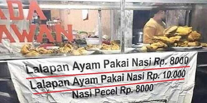 10 Daftar Harga Makanan di Warung Ini Bikin Pembeli Bingung, Ada yang Suruh Ngitung Dulu Pakai Rumus