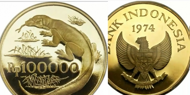 Viral Koin 1000an Harga Jutaan, Berikut Uang Logam Nominal Rp100 Ribu yang Berlapis Emas 23 Karat