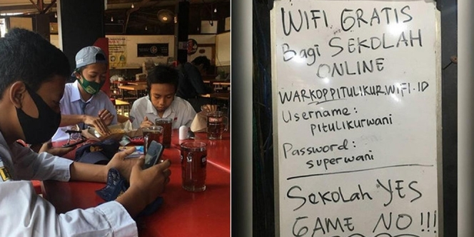 Salut, Warkop di Surabaya Ini Sediakan Wifi dan Teh Hangat Gratis untuk Siswa yang Sekolah Online!
