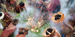 5 Fakta Unik Tradisi Barapen Papua, Ritual Masak Besar Pakai Batu yang Dibakar!