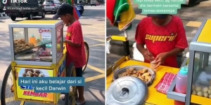 Meski Masih Kelas 6 SD, Anak Ini Pilih Bantu Ibunya dan Jualan Cilok Keliling