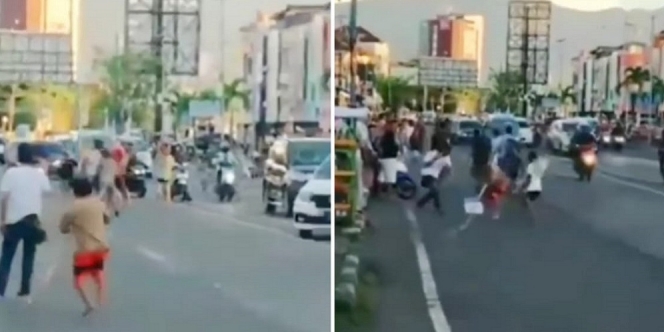 Sejumlah Warga Rebutan Layangan di Tengah Jalan sampai Bahayakan Keselamatan Diri, Netizen: Norak!