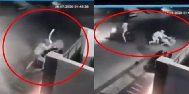 Terekam CCTV, Emak-emak Driver Ojol di Bekasi Ini Lawan Begal Hingga Berhasil Rebut Clurit Pelaku!