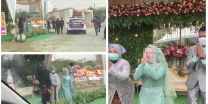 Hindari Kerumunan Massa, Pesta Pernikahan Pengantin Ini Digelar secara Drive Thru