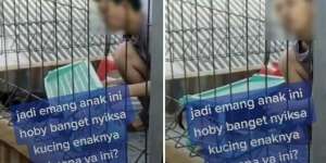 Viral Seorang Anak yang Hobi Nyiksa Kucing, Ketahuan Tetangganya sampai Direkam