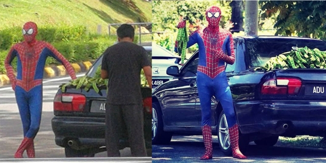 Bukan Lawan Kejahatan, 'Spiderman' Ini Jualan Petai!