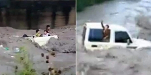 Nekat Terjang Banjir Bandang dengan Naiki Mobil, Satu Keluarga Ini Berakhir Terseret Arus dan Hilang