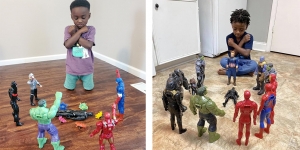 Potret Haru Anak-Anak yang Melakukan Pemakaman Black Panther Menggunakan Mainan Action Figure