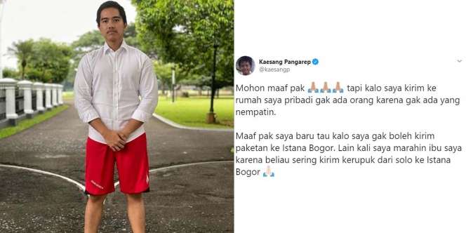 Kaesang Beri Jawaban Menohok Soal Cantumkan Alamat Istana untuk Kirim Barang dari Toko Online!