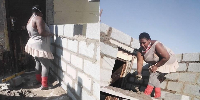 Strong Banget, Wanita dari Afrika Selatan Renovasi Rumahnya Tanpa Bantuan Siapapun
