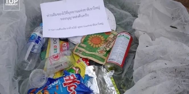 Disiplin dan Patut Ditiru, Taman Nasional di Thailand Kirim Sampah yang Dibuang Sembarangan Pelakuny