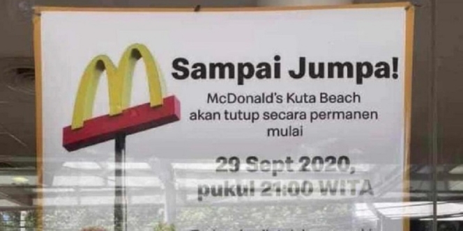 Beroperasi Selama 20 Tahun, McDonald's Kuta Beach Resmi Tutup Permanen