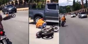 Terlalu Banyak Tingkah di Jalan, Aksi Pengendara Motor Ini Berakhir Mengenaskan