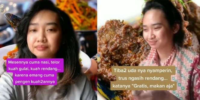 Dikira Gembel, Wanita Cantik Ini Hampir Dikasih Rendang Gratis di Warung Nasi Padang