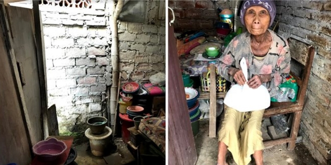 Hidup Jauh dari Anak, Mbah Siti Harus Rela Tinggal Memprihatinkan di Dalam Toilet