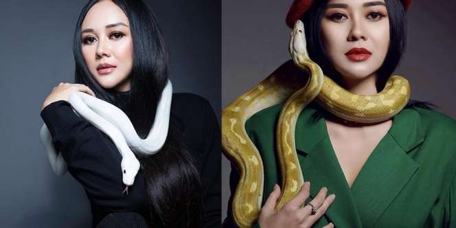Super Menantang, Berikut 10 Potret Aura Kasih Bareng Ular!