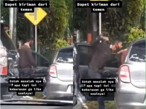 Viral Video Pacar Toxic, Seret dan Jepit Kaki Ceweknya Pakai Pintu Mobil di Tengah Jalan!