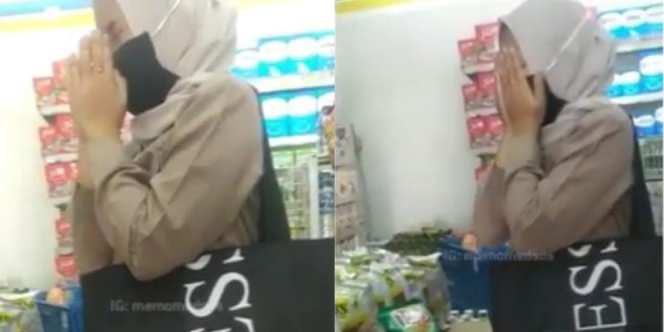 Ketangkap Basah Nyuri di Minimarket, Tangis Wanita Ini Pecah Takut Dipolisikan