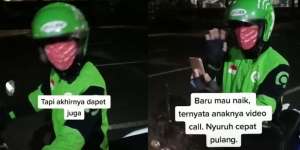 Abang Ojol Ini Semangat Cari Nafkah Sampai Malam, Sang Anak Rindu Suruh Cepat Pulang