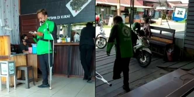 Kisah Haru Driver Ojol Lukman, Tetap Semangat Layani Orderan Meski dengan Keterbatasan Fisik