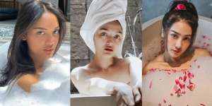 10 Potret Selebriti Pamer Mandi di Bathtub, Gereget Banget!