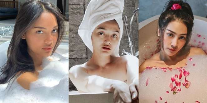 10 Potret Selebriti Pamer Mandi di Bathtub, Gereget Banget!