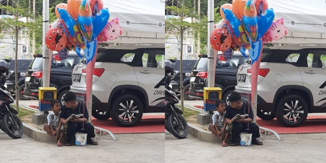 Berjualan Balon di Jalan Sambil Belajar Mengaji, 2 Anak Ini Bikin Netizen Tersentuh