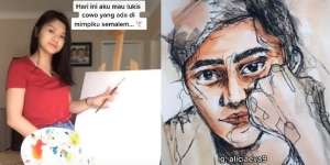 Mimpi Ketemu Cowok, Wanita Ini Lukis Wajahnya dan Berharap Bisa Bertemu Beneran