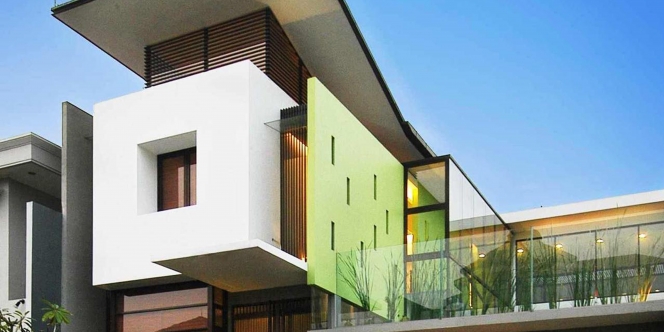 Seger Banget! Ini Inspirasi Desain Rumah Modern Bernuansa Hijau Muda