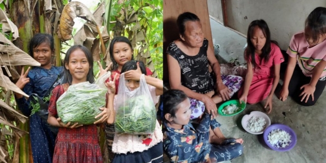 4 Anak Yatim Pertaruhkan Nyawa Cari Sayur di Rawa-Rawa, Demi Biayai Nenek yang Tak Bisa Melihat