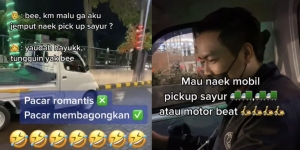 Nggak Gengsi Dijemput Pacar Pakai Mobil Pickup Sayur di Mal, Wanita Ini Bikin Netizen Kagum