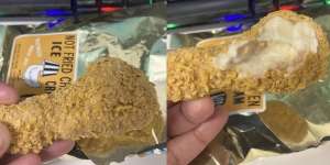 Viral, Sepotong Ayam Goreng Ini Ternyata Es Krim lho!