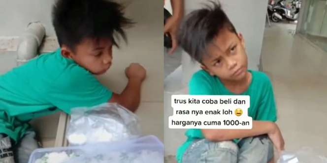 Kelelahan Jualan Onde-Onde sampai Ketiduran, Bocah Kecil Ini Bikin Netizen Terharu