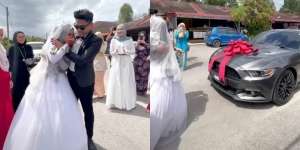 Nikah di Usia Muda, Wanita Ini Dapat Hadiah Mobil Mustang Baru dari Suaminya