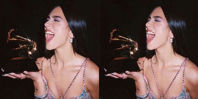 Tampil Glamor ketika Terima Grammy Award, Dua Lipa Sita Perhatian Banyak Orang
