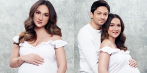 8 Maternity Shoot Tengku Dewi Putri, Nikmati Hamparan Pantai hingga Bersender Manja Dipelukan Suami