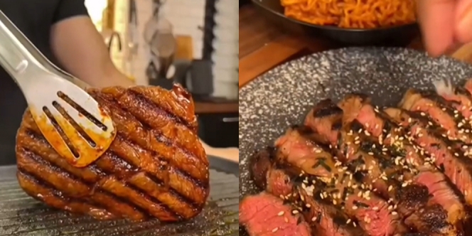 Kreasi Steak dengan Bumbu Samyang Ala TikTokers, Intip Cara Masaknya