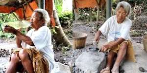 Hidup Sebatang Kara, Mbah Tuminem Kadang Minum Air Mentah dari Botol Bekas dan Makan Nasi Sisa