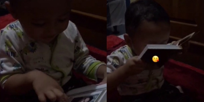 Viral Video Anak Kangen Ayahnya, Hanya Bisa Cium Foto dari Buku Yasinan