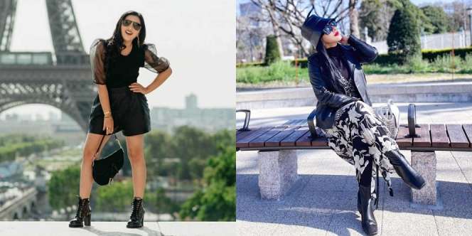 10 Potret Modis Selebriti Indonesia Kenakan Sepatu Boots, Stand Out Abis!