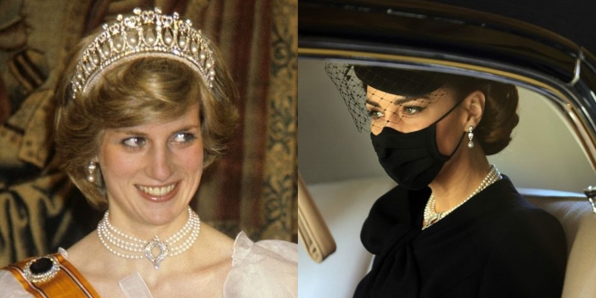 Hadiri Pemakaman Pangeran Philip, Kate Middleton Pakai Kalung yang Sama dengan Mendiang Putri Diana