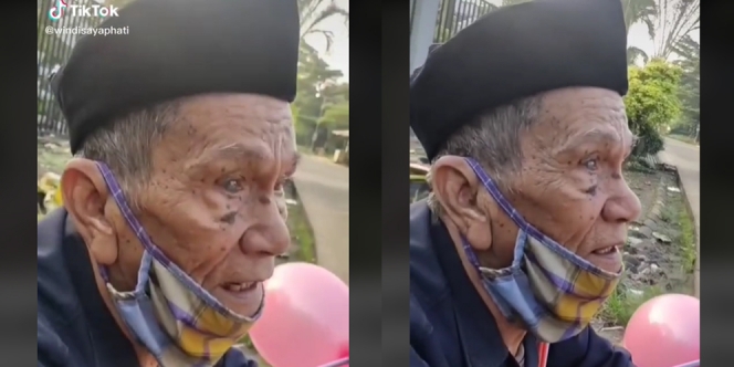 Kisah Pilu Kakek Tua Penjual Balon, Duduk Lesu karena Lelah Sambil Menunggu Pembeli