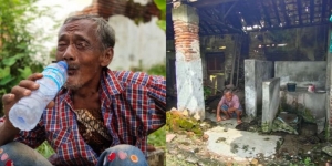 Cerita Pilu Seorang Kakek yang Tak Bisa Bicara, Sering Kelaparan dan Hidup di Bongkaran Rumah