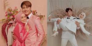 10 Potret Prewedding Rizky Billar dan Lesty Kejora yang Serba Pink dan Putih, Sweet Banget!