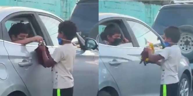 Viral Video Dua Bocah Bermain di Tengah Kemacetan Lalu Lintas, Lihatnya Jadi Haru Bahagia