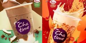 Kolaborasi Bareng Sasa, Chatime Rilis 2 Minuman Unik dengan Santan dan Taburan Abon Pedas