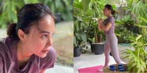 7 Potret Yuni Shara Olahraga di Rumah, Bercucuran Keringat Sambil Pamer Body Goals